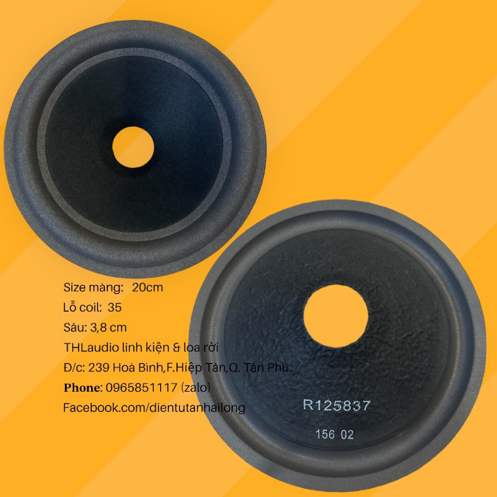 Màng loa 20cm viền mút