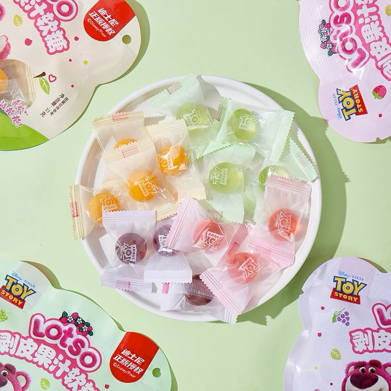 Kẹo Dẻo Bóc Vỏ Gấu Dâu Lotso 33gr 4 Vị Dâu/ Nho Xanh/ Nho Tím/ Xoài