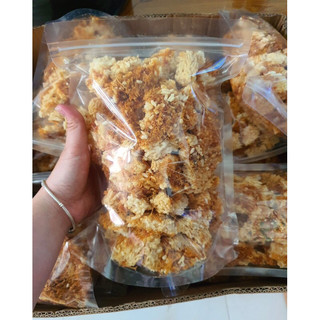 500g cơm cháy đáy nồi bể túi zip chà bông 50k