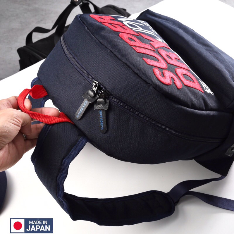 Balo Nam Nữ Thời Trang SUPERDRY MONTANA Backpack Logo thêu chất liệu Polyester cao cấp trượt nước Balo Đơn Giản Màu Xanh