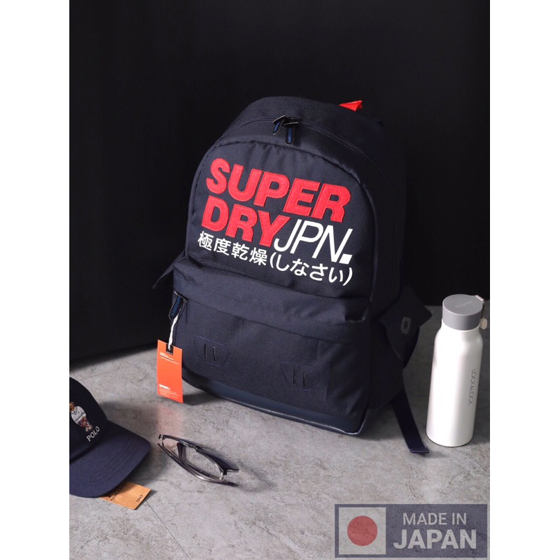 Balo Nam Nữ Thời Trang SUPERDRY MONTANA Backpack Logo thêu chất liệu Polyester cao cấp trượt nước Balo Đơn Giản Màu Xanh
