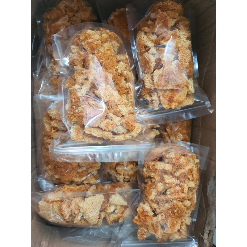 500g cơm cháy đáy nồi bể túi zip chà bông 50k