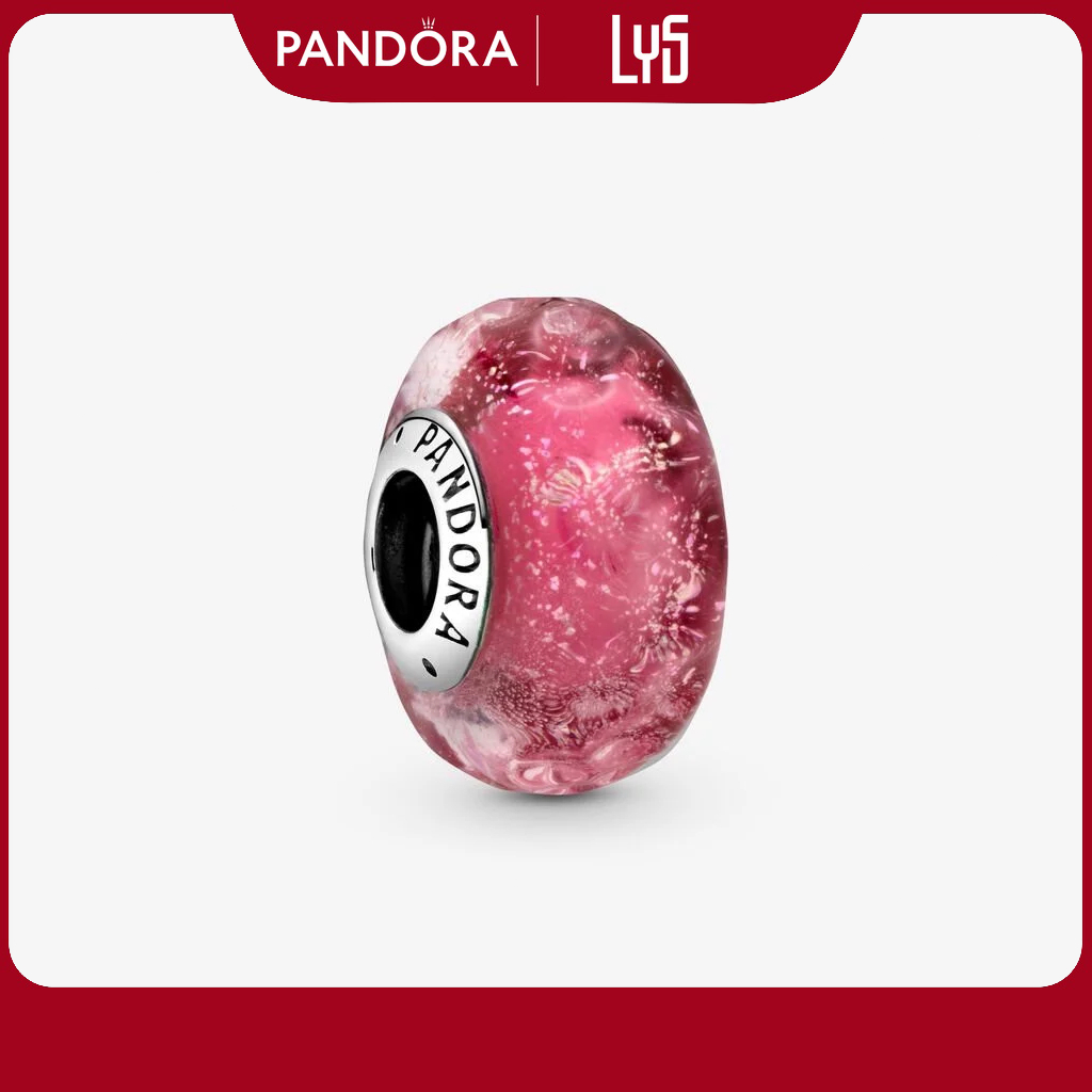 Charm Pandora Murano Thủy tinh hồng Charm 1347