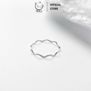 Nhẫn bạc nữ DoLee Silver trơn sóng bạc, nhẫn nữ bạc 925 xinh xắn cá tính
