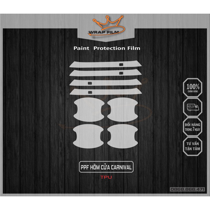 Film PPF TPU bảo vệ hõm - tay nắm cửa cho KIA CARNIVAL