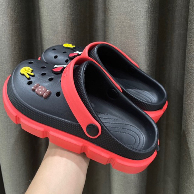 Sục croos phong cách trẻ trung đế cao 3 cm trống trơn trượt