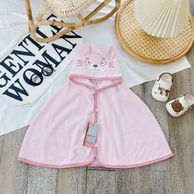 Áo Nỉ Choàng Mùa Đông 2 Mặt Chất Dày Dặn Cho Bé 5-16kg