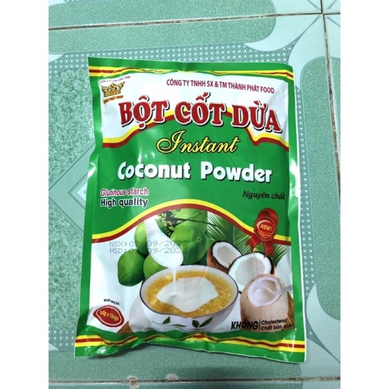 Bột cốt dừa nguyên chất Thành Phát 1 bịch 10 gói x 50g