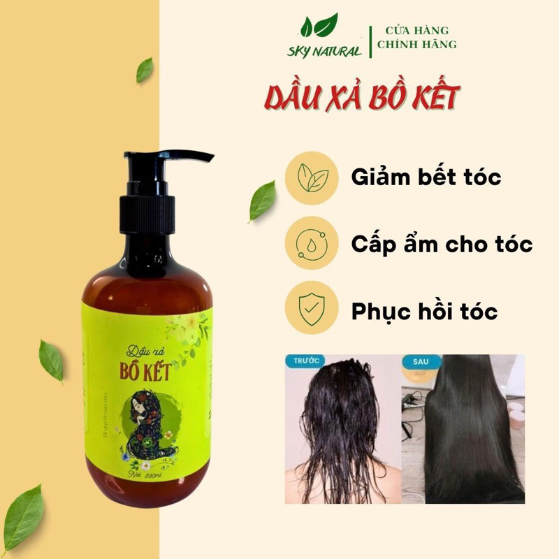 Dầu xả bồ kết cô đặc ngăn rụng tóc dưỡng tóc suông mượt kích thích mọc tóc từ thiên nhiên dầu xả organic