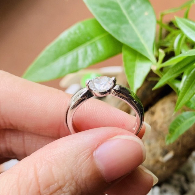 N2.189 Nhẫn bạc đa cz kiểu nhún nơ | Độc lạ | Vintage | Silver | Si Nhật | Japan | 2HAND | Bạc |