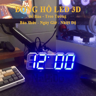 Đồng Hồ Led Để Bàn Trang Trí Treo Tường, Đồng Hồ Thông Minh Treo Tường Điện Tử Báo Thức Đo Nhiệt Độ Smart Clock