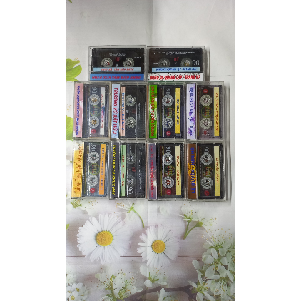 BĂNG CASSETTE NHẠC XƯA ÂM THANH CHẤT LƯỢNG COMBO 10 BĂNG