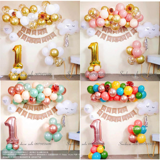 Set bóng y ảnh tặng kèm bơm trang trí sinh nhật cho bé trai bé gái