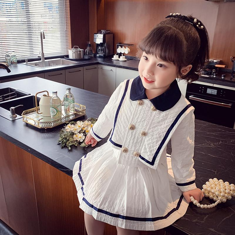 Váy bé gái Váy trắng xếp li cùng Áo phong cách châu âu sành điệu cho bé yêu Đồ bé gái đi học đi chơi sang xịn dễ thương