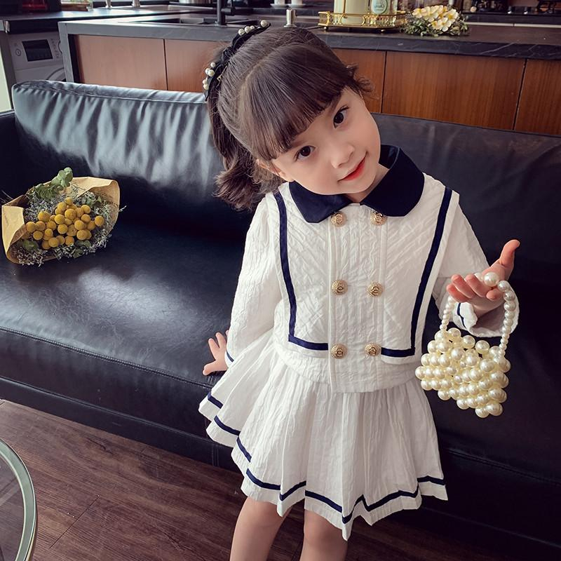 Váy bé gái Váy trắng xếp li cùng Áo phong cách châu âu sành điệu cho bé yêu Đồ bé gái đi học đi chơi sang xịn dễ thương