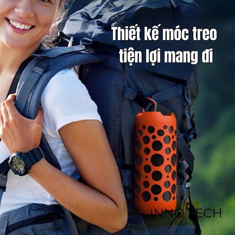 Loa âm thanh vòm 360 kết hợp tai nghe bluetooth 2in1 không dây phát nhạc liên tục 6 giờ, âm thanh vòm có chiếu đèn m