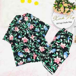 Pijama quần lửng lụa mango mềm mịn Có Size Lớn 75kg mặc đôi mẹ con
