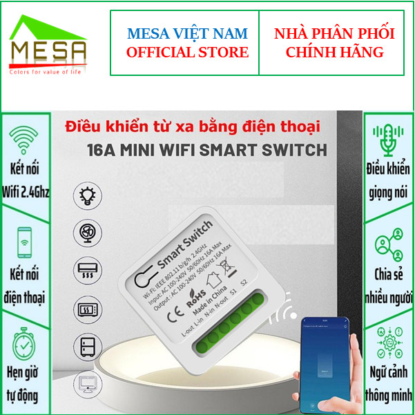 Công Tắc Thông Minh Cozylife Module 16 A, sử dụng Wifi, Điều Khiển Bằng Giọng Nói, APP Cozylife,vẫn có thể giữ lại côn