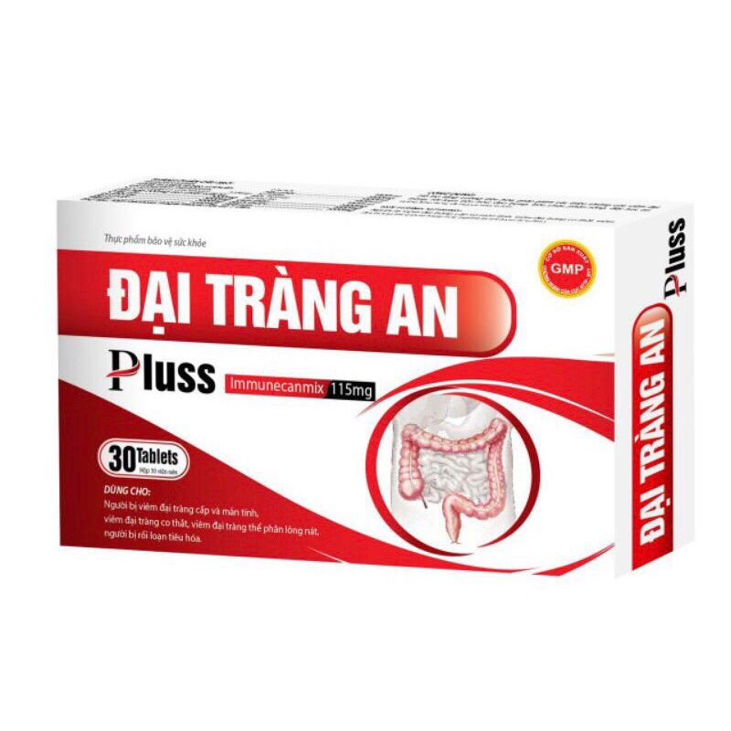 ĐẠI TRÀNG AN PLUSS - Giảm viêm đại tràng cấp và mãn tính, hội chứng ruột kích thích - hộp 30 viên