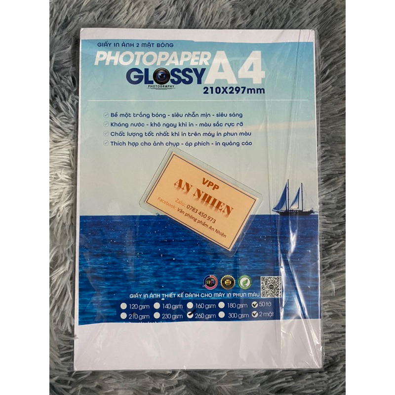 Giấy in Ảnh A4 Rõ Đẹp 1 mặt / 2 mặt, Định Lượng 115g, 135g, 140g, 160g, 180g, 210g, 230g, 260g, 300g