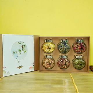 Set Quà tặng mẹ tặng bạn gái người thân đối tác Set 6 lọ trà hoa sấy khô (Hàng loại 1 thơm ngon) - Mộc trà 98