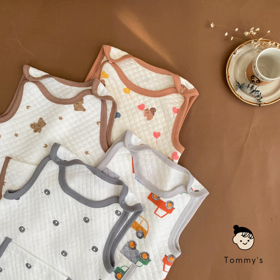 Túi Ngủ Cộc Thu Đông Chần Bông Cotton Cho Bé Trai Bé Gái TOMMY HOUSE
