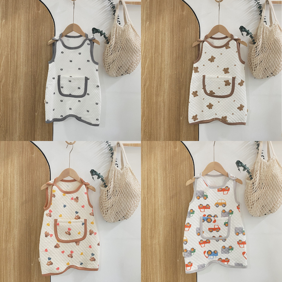 Túi Ngủ Cộc Thu Đông Chần Bông Cotton Cho Bé Trai Bé Gái TOMMY HOUSE