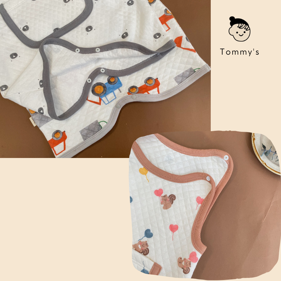Túi Ngủ Cộc Thu Đông Chần Bông Cotton Cho Bé Trai Bé Gái TOMMY HOUSE