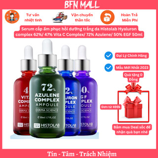 Serum cấp ẩm phục hồi dưỡng trắng da histolab hyaluron complex 62%/ 47% vita c complex/ 72% azulene/ 50% egf 50ml
