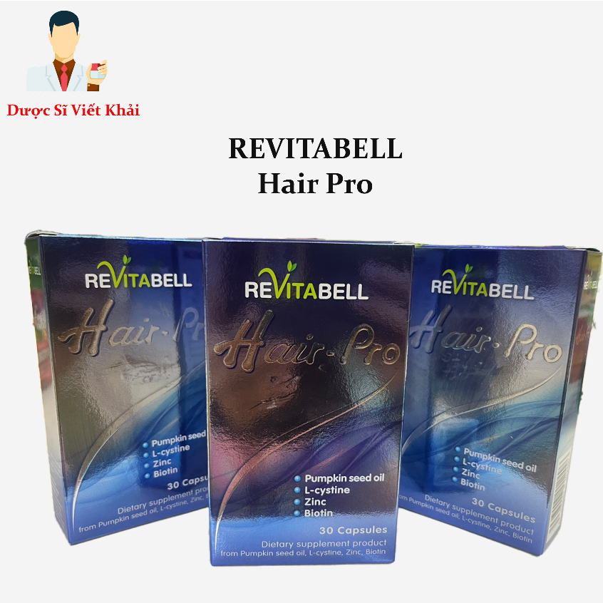 REVITABELL HAIR PRO VIÊN UỐNG HỖ TRỢ NGĂN NGỪA VÀ GIẢM RỤNG TÓC - HỘP 30 VIÊN