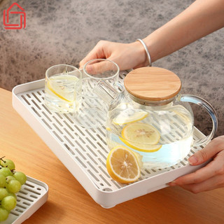 Khay úp ly cốc, khay trà nhựa PP cao cấp 2 lớp chịu nhiệt sử dụng đa năng phong tiện ích cho gia đình