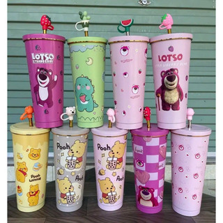 Ly giữ nhiệt lotso cao cấp sus304 tặng kèm ống hút +cọ rửa ống hút