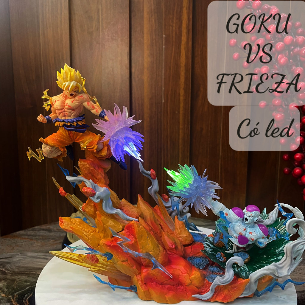MÔ HÌNH NHÂN VẬT GOKU VS VEGETA SKY TOP ANIME DRAGON BALL, MÔ HÌNH TIỂU CẢNH VỚI NHIỀU HIỆU ỨNG