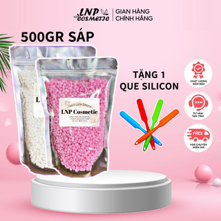 500GR sáp wax lông nóng  tặng kèm que silicone giúp tẩy lông nách ,tay chân , râu , bikini