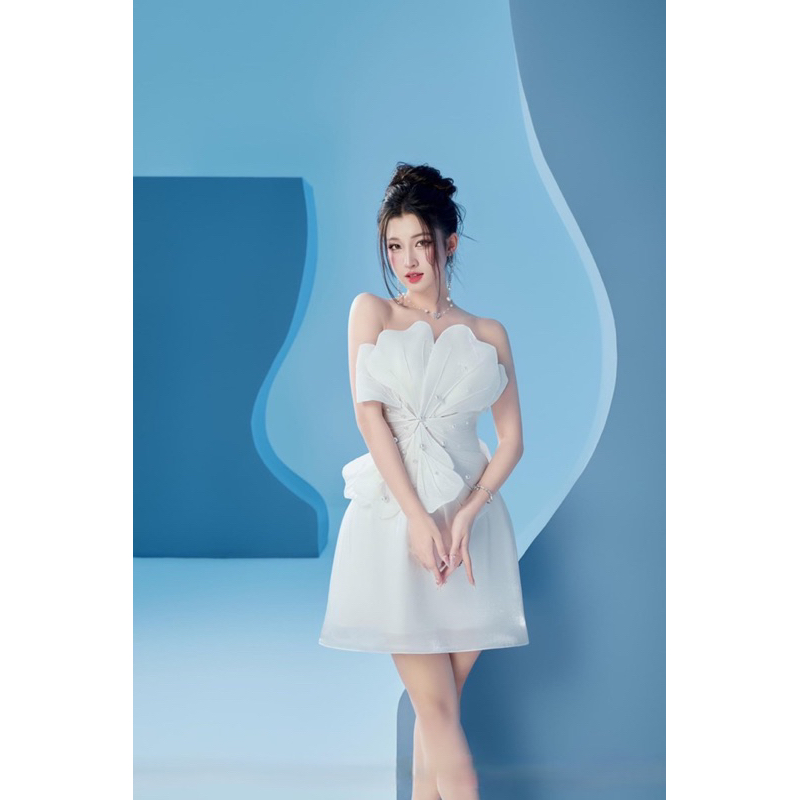 Đầm xoè dáng A thiết kế cánh hoa ly ly dễ thương - Size S/M/L