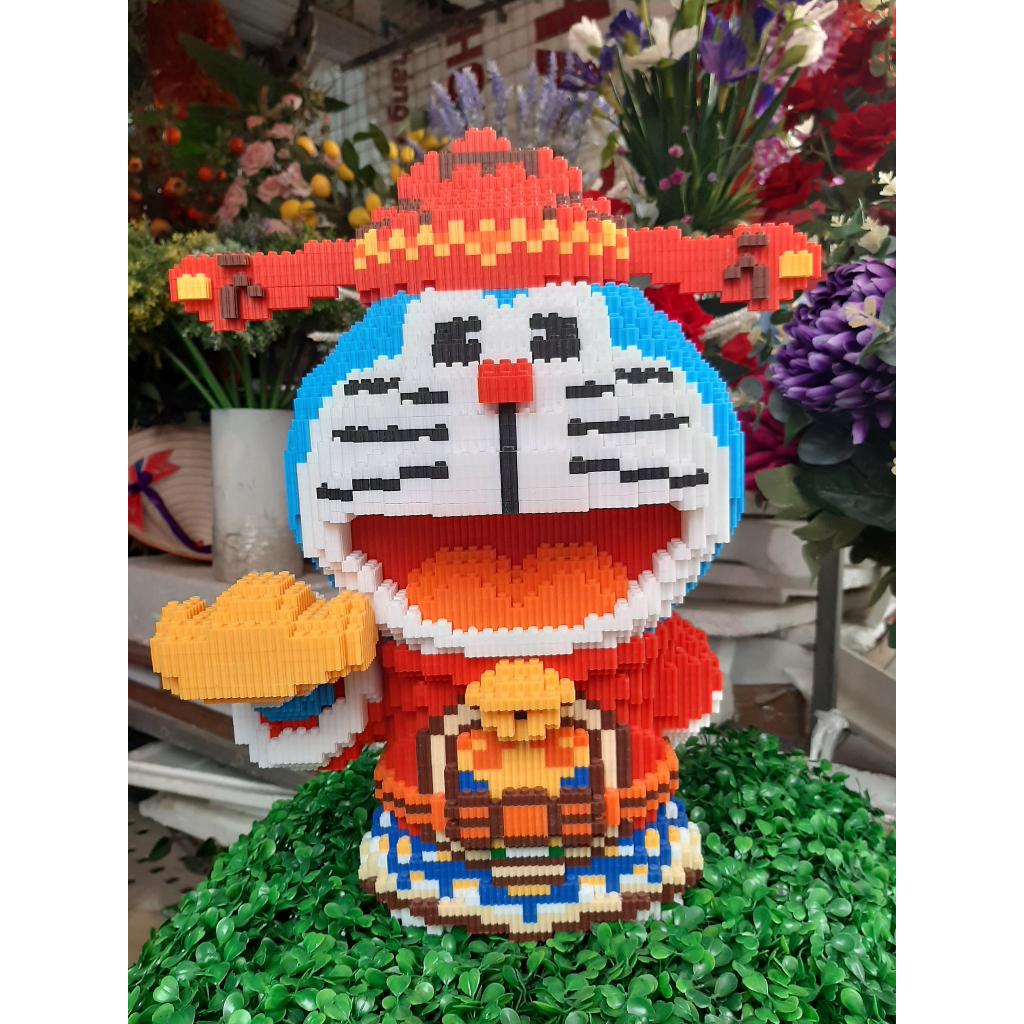 Đồ chơi Lắp Ghép Mô Hình 3D Doraemon Thần Tài 40cm Decor Trang Trí Xả Stress