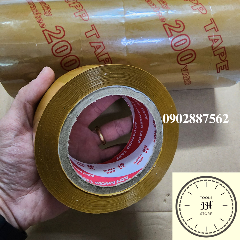 Băng keo vàng đục 200ya bản 5cm loại tốt