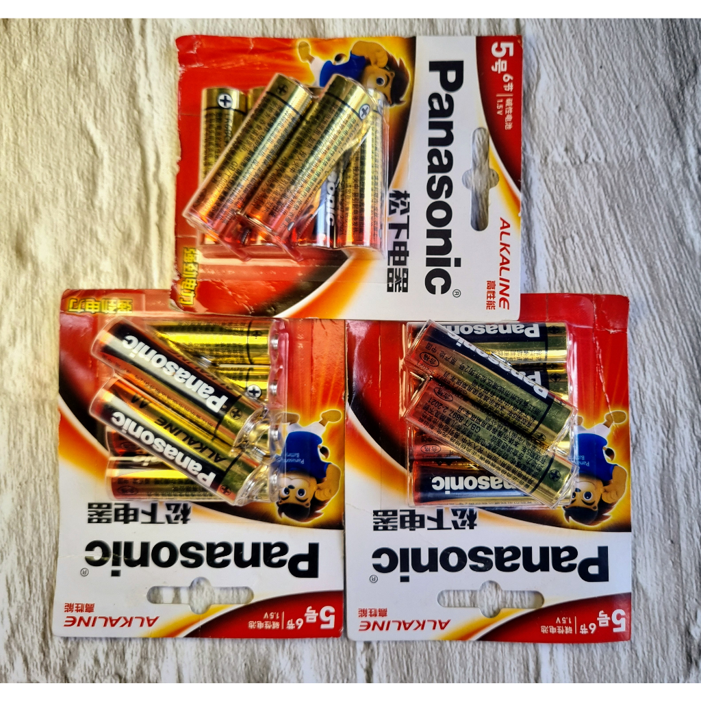 [Vỉ 6 viên] Pin Alkaline Panasonic | Pin kiềm - Pin khô AAA - AA không axit