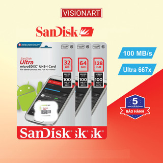 Thẻ nhớ 32gb 64gb 128gb sandisk microsdhc class 10 dùng điện thoại camera - hàng chính hãng