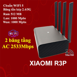 Router wifi Xiaomi Pro R3P, ac2600,wifi dual band 2 băng tần,4 râu, xuyên tường mạnh,chịu tải cao