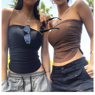 Áo ống quây form dài có mút, áo tube top dài có mút
