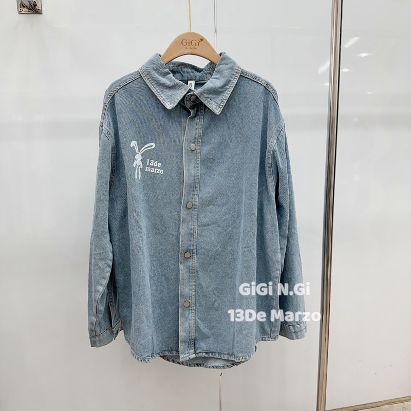 Áo sơ mi 13DMZ Denim thỏ yếm gắn lưng