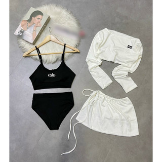 SET BIKINI 4 MÓN ĐÍNH LOGO MẪU MỚI ( hình thật )