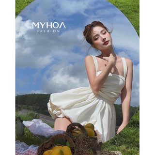 MYHOA| Tracy Dress 2 Dây Xếp Ly Basic Mềm Mại TKCC (Tặng Quần Bảo Hộ)