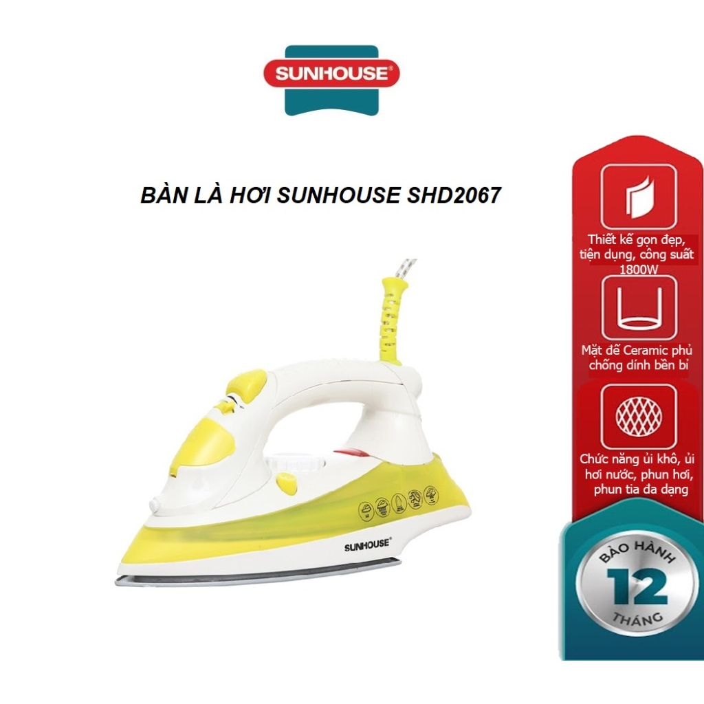 Bàn là hơi nước SUNHOUSE SHD2067