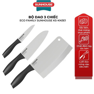 Bộ dao 3 chiếc eco family sunhouse ks-kn3e1/ks-kn3e2