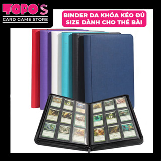 [Binder/Album đựng card] Sổ thẻ da PU đủ size có khóa kéo cho thẻ bài Yugioh, Card game.