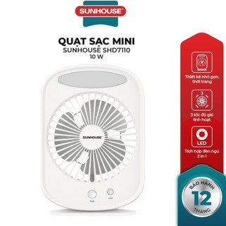 Quạt sạc mini sunhouse shd7110