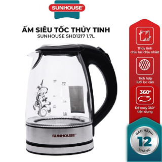  Ấm Siêu Tốc Thủy Tinh SUNHOUSE SHD1217 Dung Tích 1.7L 
