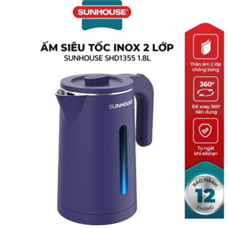 Ấm siêu tốc inox 2 lớp 1.8L Sunhouse SHD1355